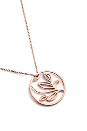 Leaves Necklace - Rose Gold - Necklace