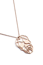 Skull Necklace - Rose Gold - Necklace