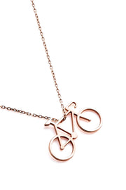 Bicycle Necklace - Rose Gold - Necklace