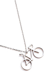 Bicycle Necklace - Silver - Necklace