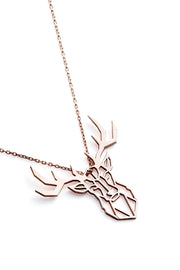 Deer Necklace - Rose Gold - Necklace