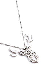 Deer Necklace - Silver - Necklace