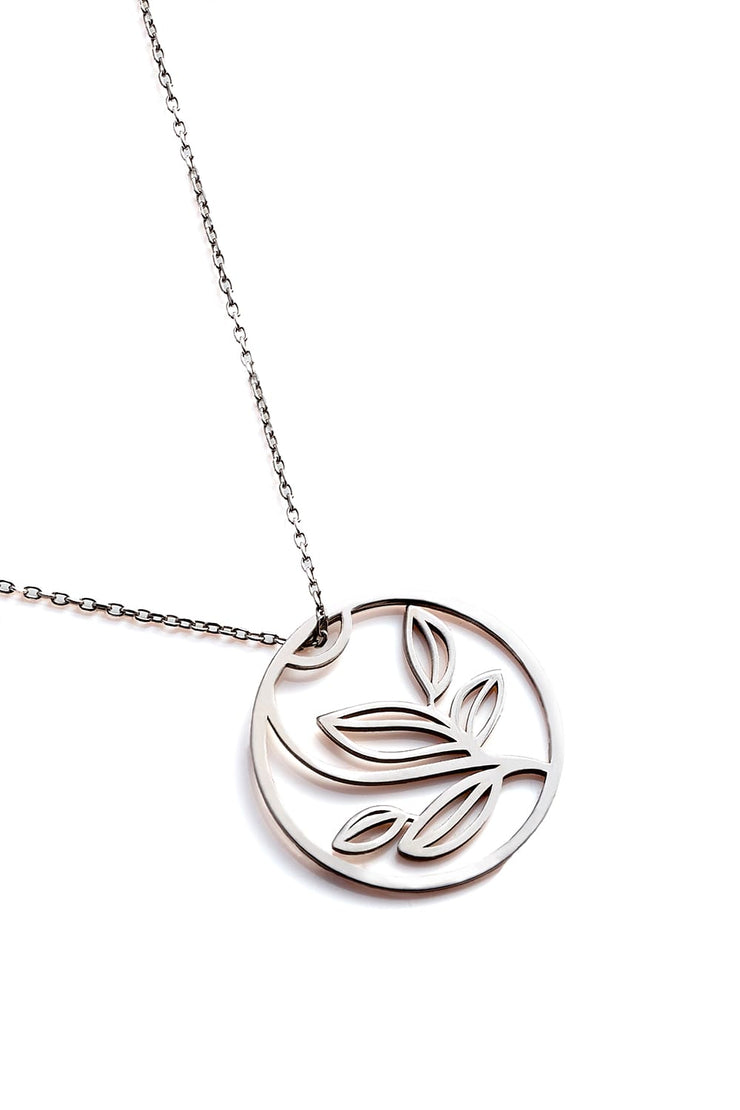 Leaves Necklace - Silver - Necklace