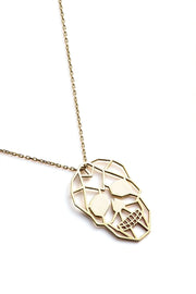 Skull Necklace - Gold - Necklace