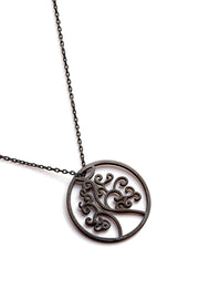 Tree Of Life Necklace - Black - Necklace